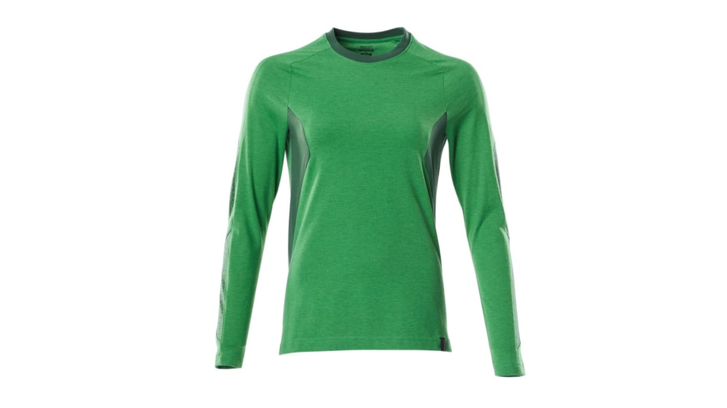 Mascot Workwear Green 40% Polyester, 60% Cotton Long Sleeve T-Shirt, UK- 4XL