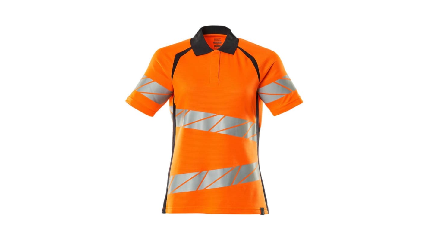 Mascot Workwear 19093-771 Orange/Navy Women Hi Vis Polo Shirt, XS