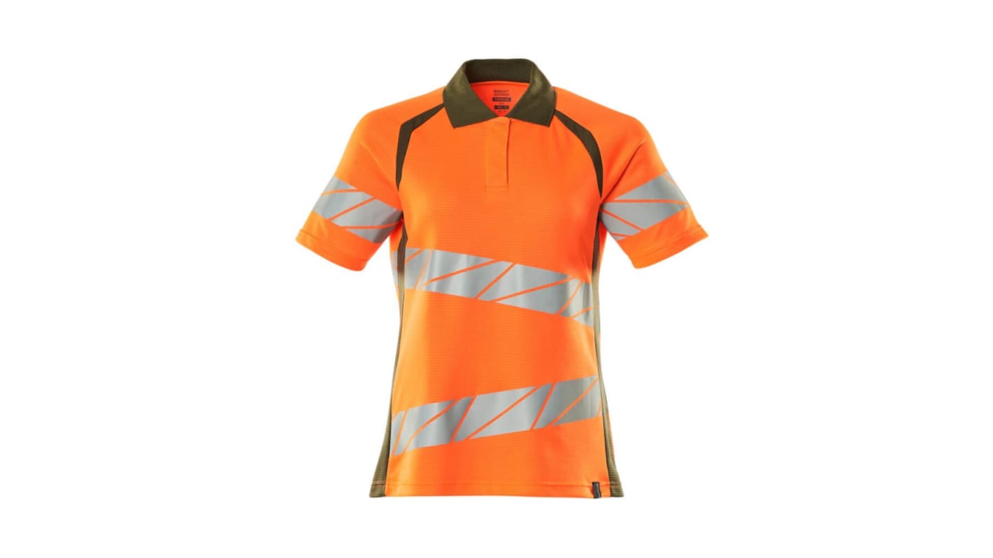 Mascot Workwear 19093-771 Orange Women Hi Vis Polo Shirt, XS