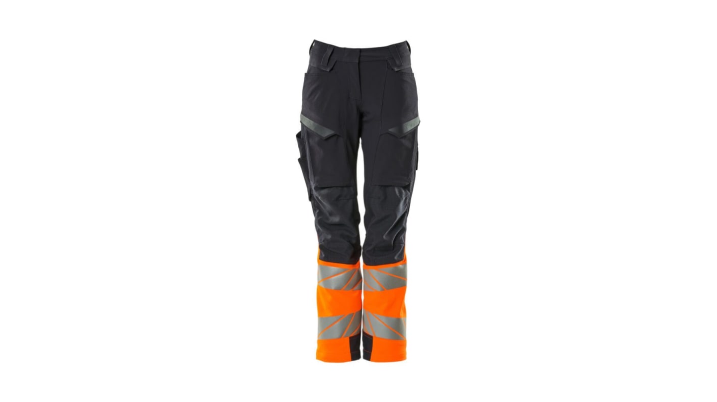 Mascot Workwear 19178-511 Dark Navy Lightweight, Water Repellent Hi Vis Trousers, 86cm Waist Size