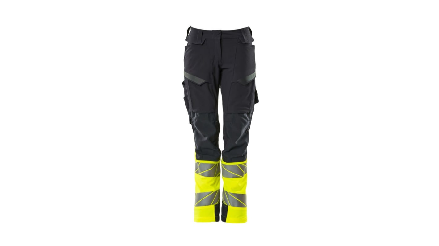 Mascot Workwear 19178-511 Dark Navy Lightweight, Water Repellent Hi Vis Trousers, 86cm Waist Size