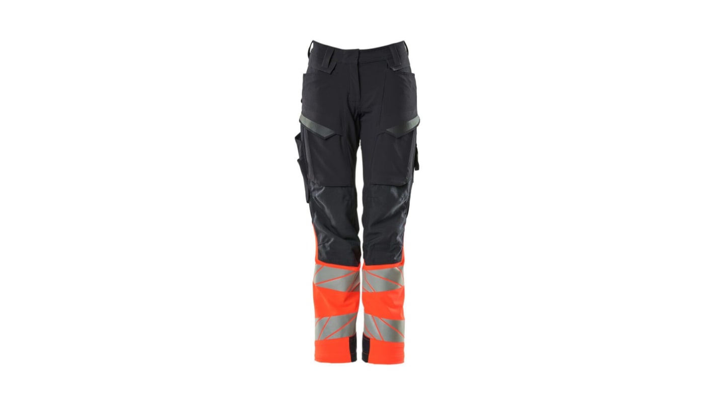 Mascot Workwear 19178-511 Unisex Warnschutzhose, Marineblau/Rot, Größe 86cm x 76cm