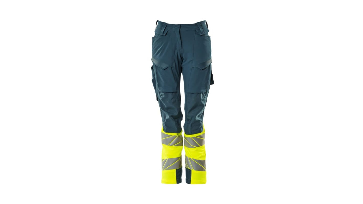 Pantalones de alta visibilidad Mascot Workwear Unisex, talla 98cm, de color Azul petróleo, Ligero, Hidrófugo