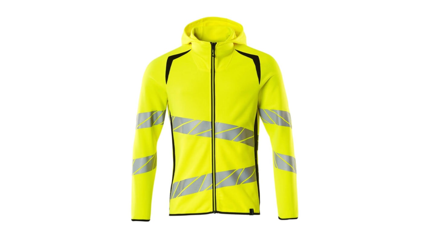 Mascot Workwear Yellow/Black Unisex Hi Vis Hoodie, XXL