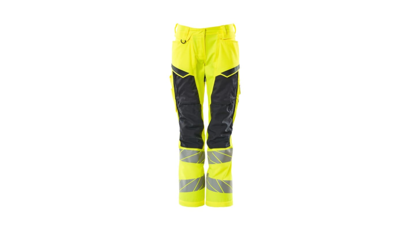 Pantalones de alta visibilidad Mascot Workwear Unisex, talla 94cm, de color Amarillo/Azul marino, Ligero