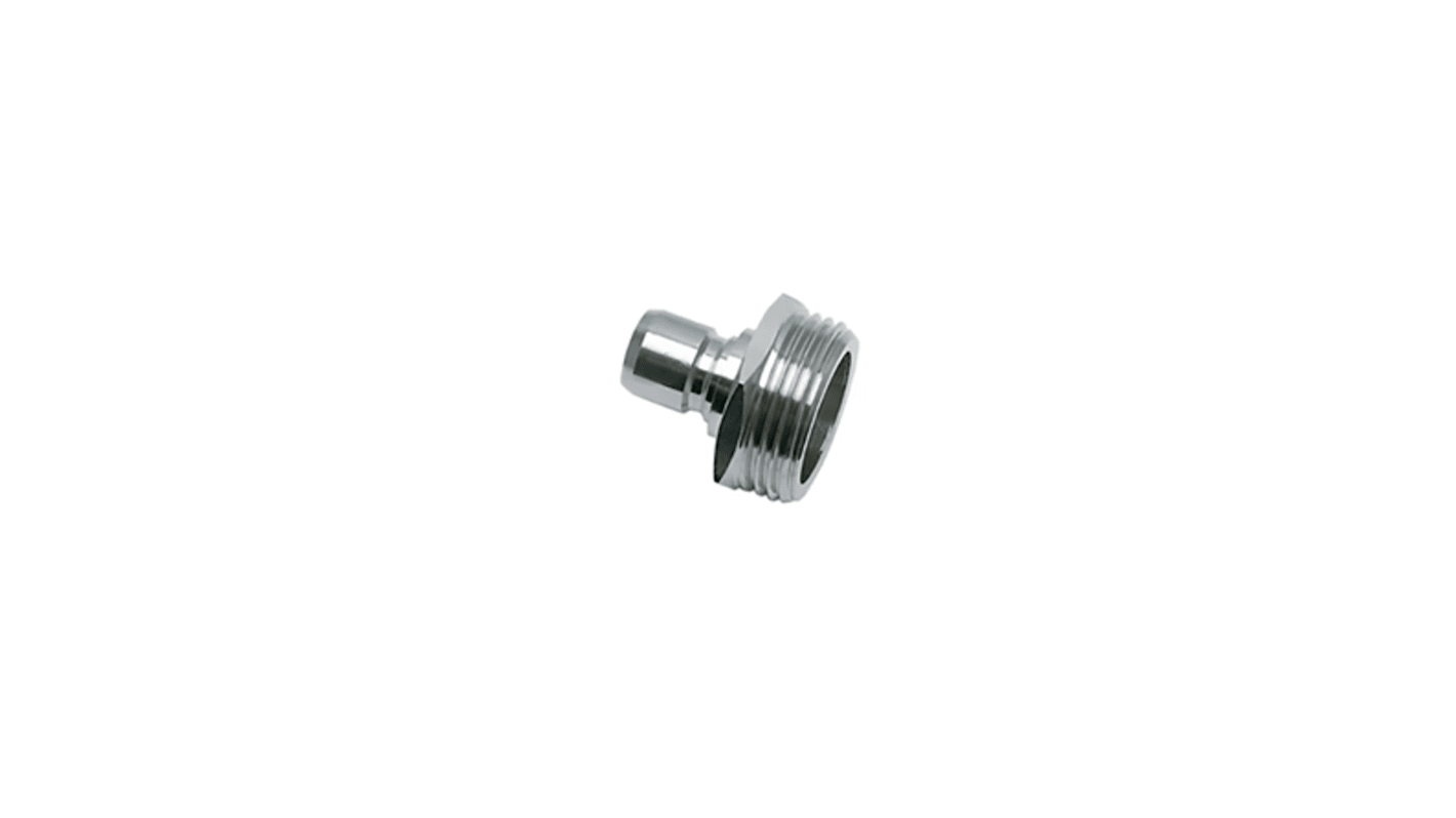 Legris Nickel Plated Brass Pneumatic Quick Connect Coupling, G 1/2 Threaded