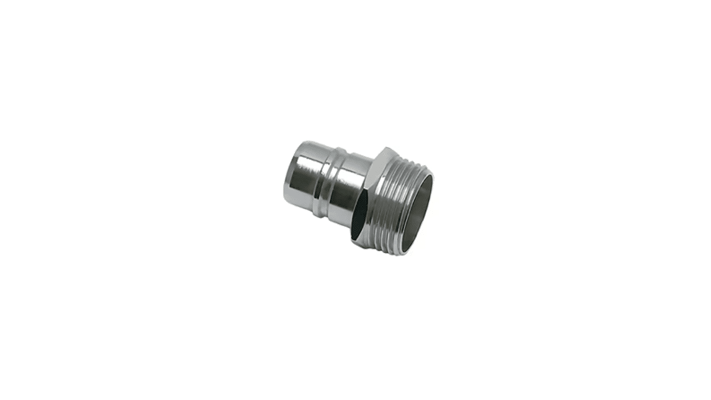 Legris Nickel Plated Brass Pneumatic Quick Connect Coupling, G 3/4 Threaded
