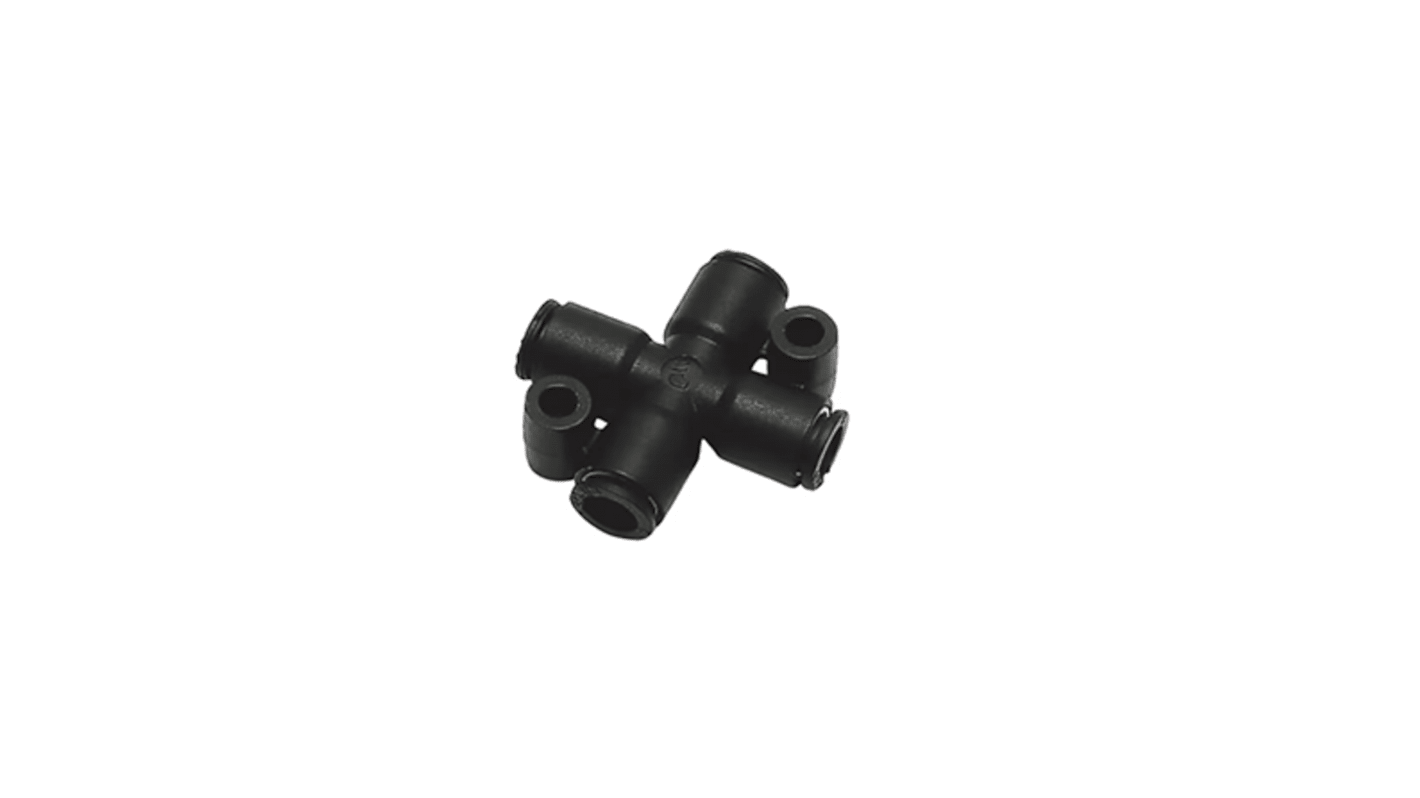 Legris LF 3000 Series Tube-to-Tube Adaptor, 6 mm to Push In 6 mm, Tube-to-Tube Connection Style, 3107 06 00