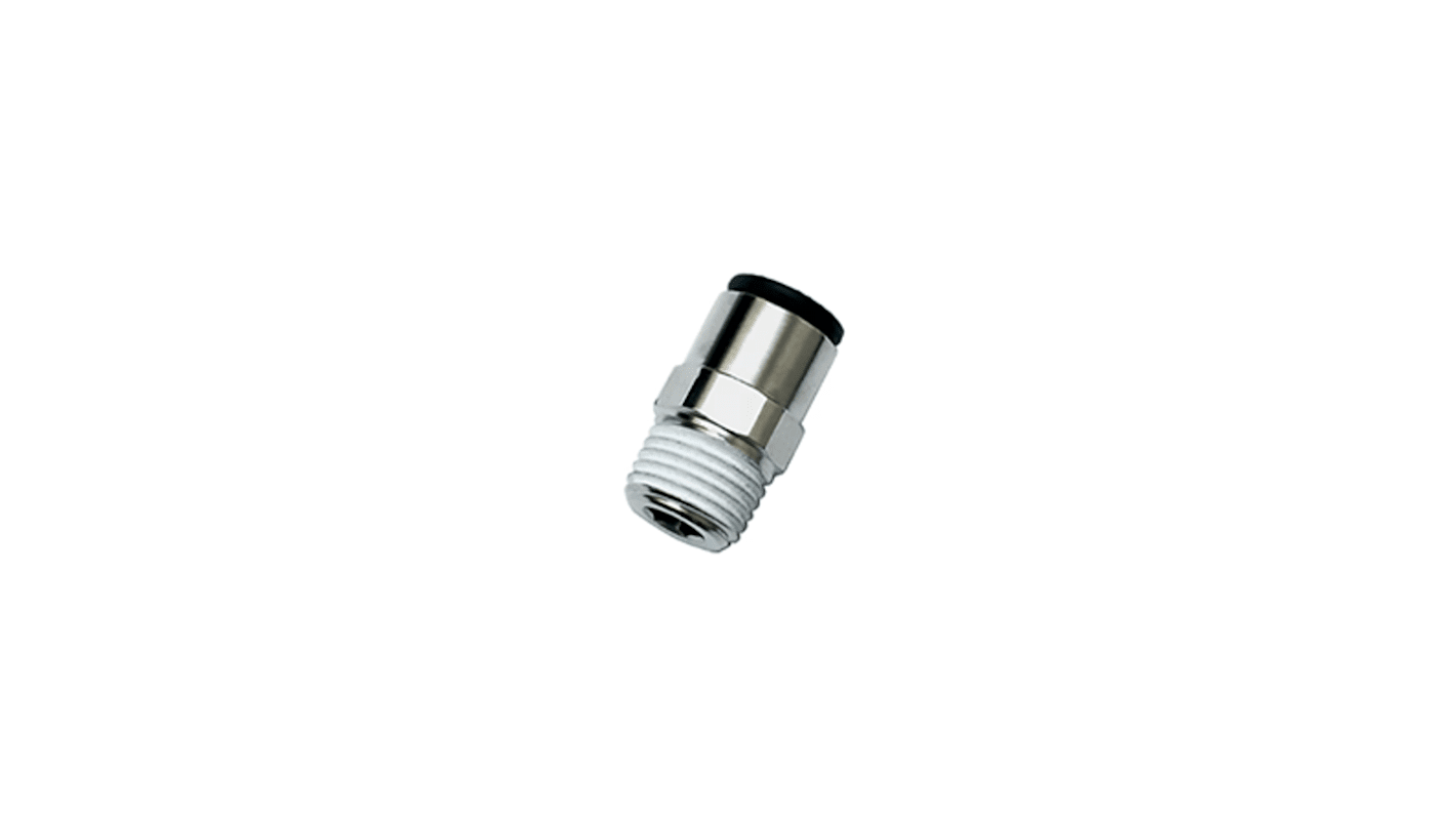 Legris LF 3000 Series Stud Fitting, 1/4 in to NPT 1/8 Male, Tube-to-Port Connection Style, 3175 56 11