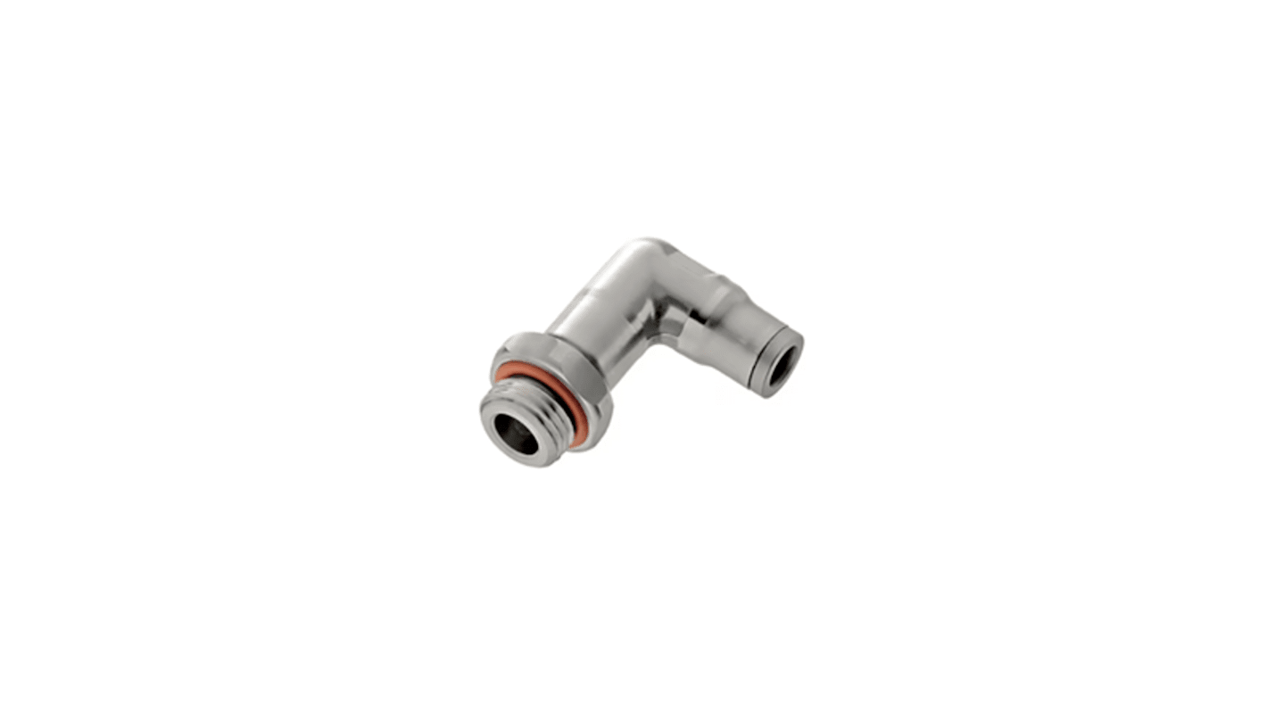 Legris LF 3800 Series Elbow Threaded Adaptor, 6 mm to G 1/8 Male, Tube-to-Port Connection Style, 3899 06 10
