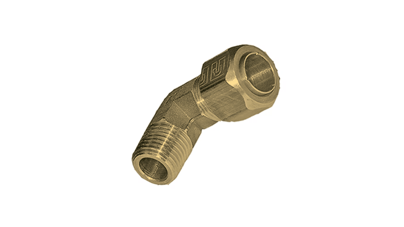 Legris Brass Pipe Fitting Push Fit, Male BSPT 1/8in BSPT