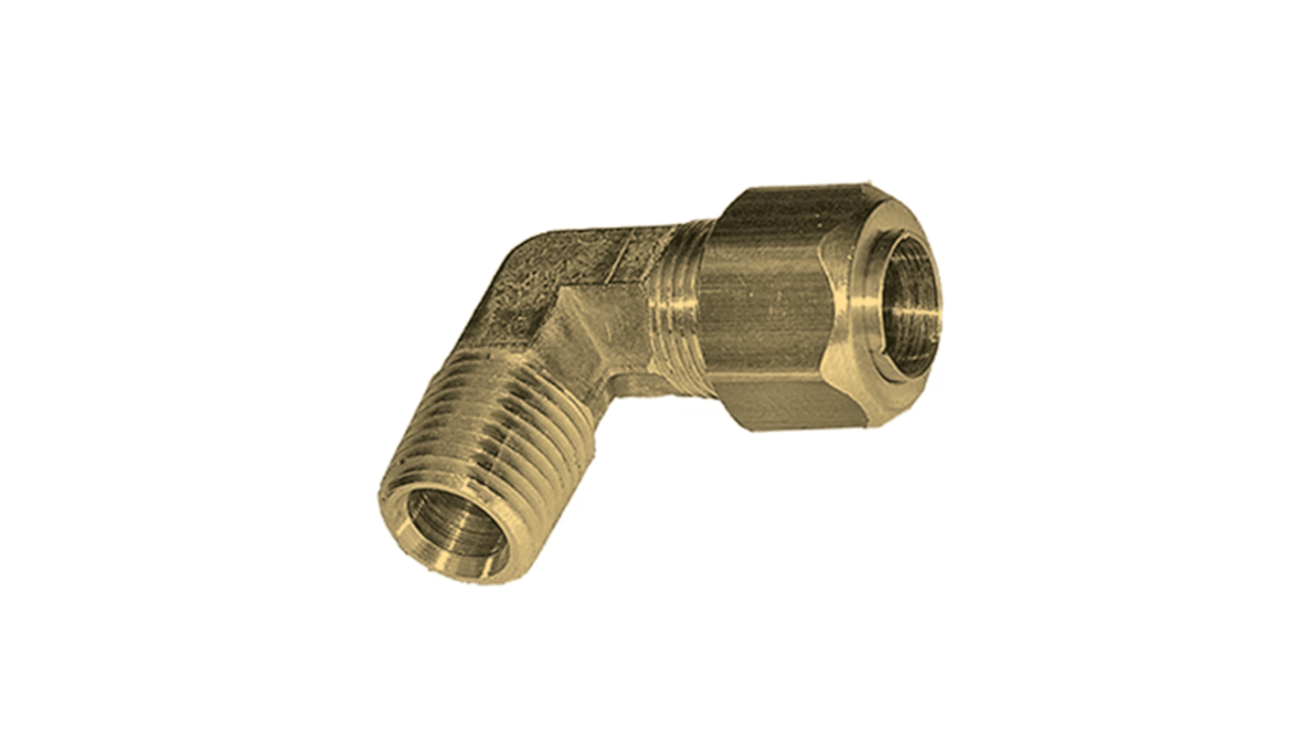 Legris Brass Pipe Fitting Push Fit, Male NPT 1/4in