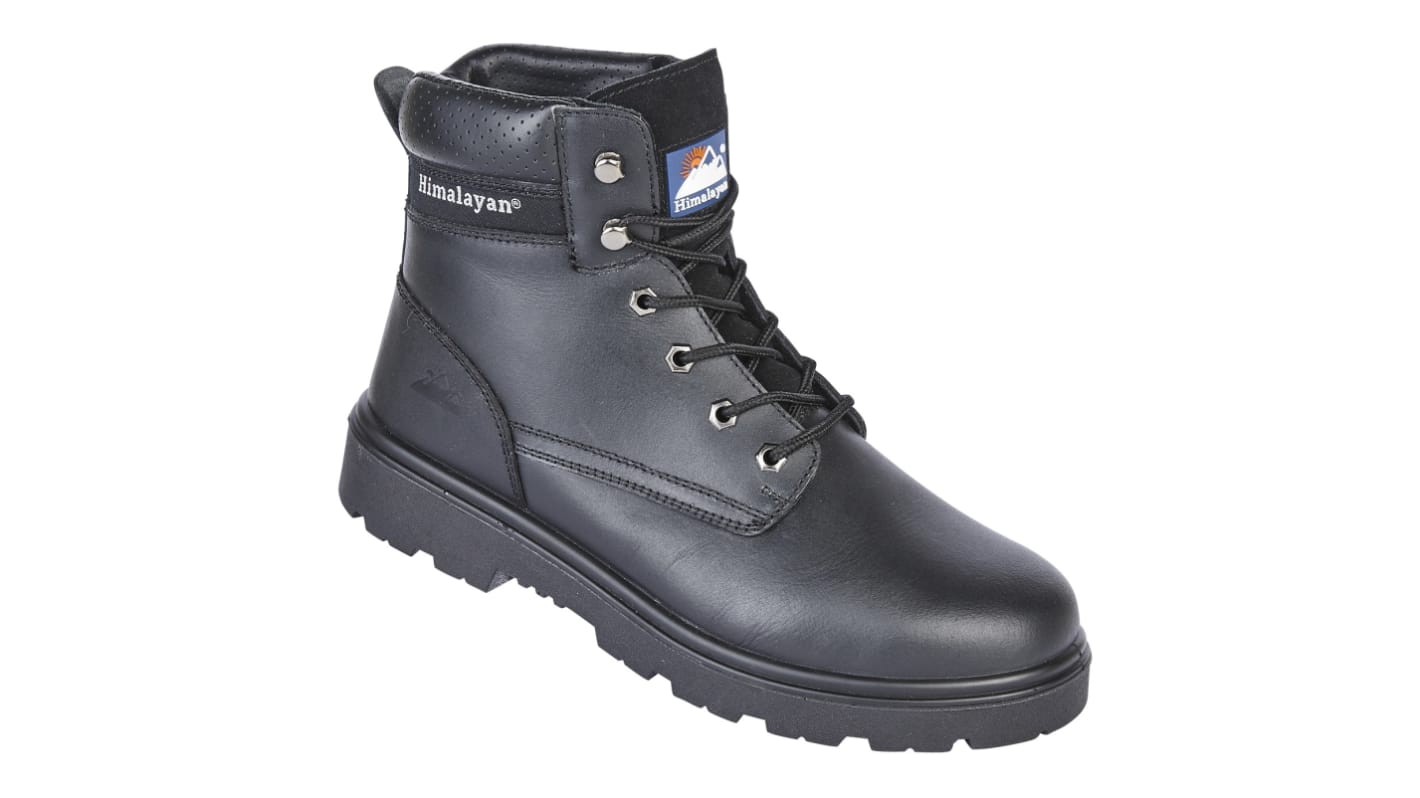Boot Black Lace Up Steel Toe Cap And Mid