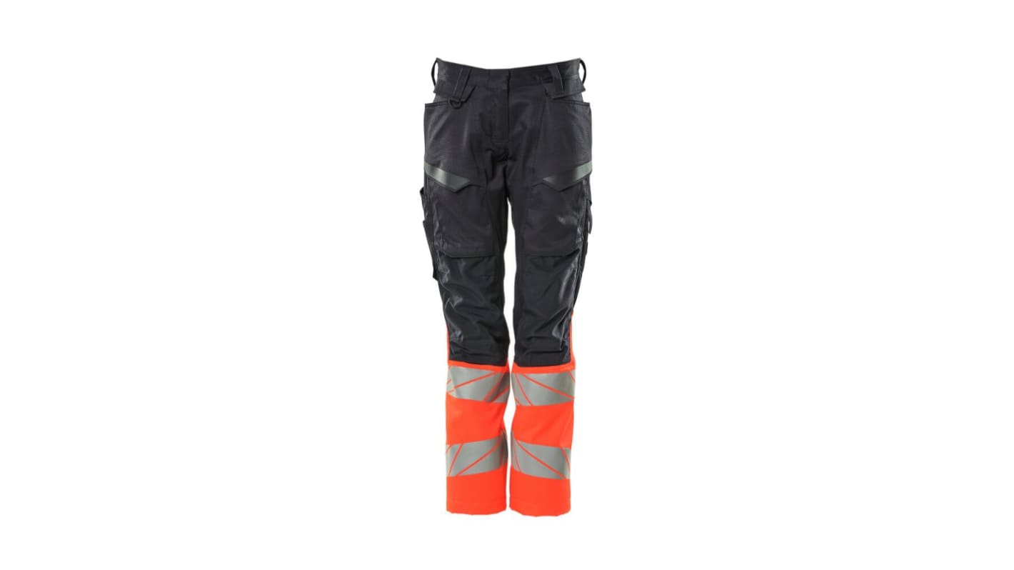 Mascot Workwear 19678-236 Unisex Warnschutzhose, Marineblau/Rot, Größe 82cm x 76cm