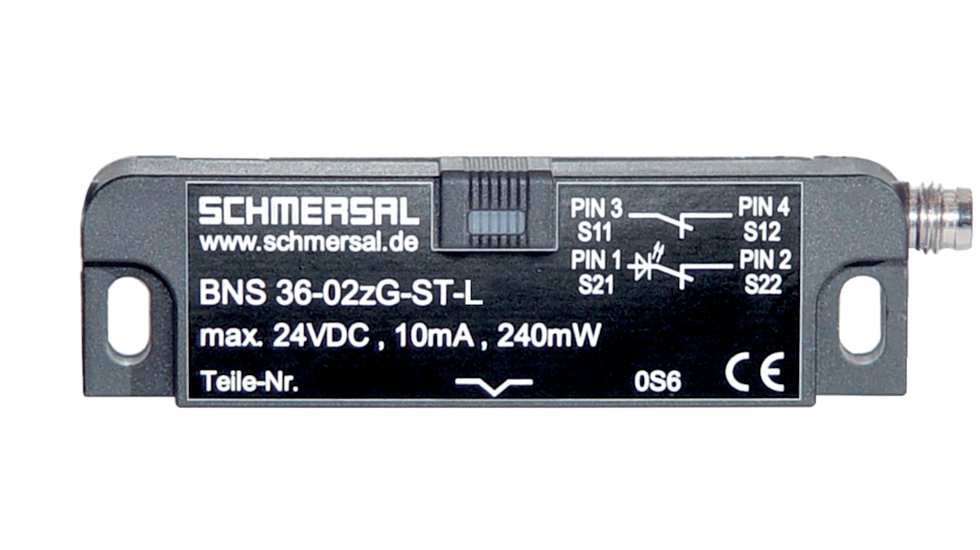 Schmersal BNS 36 Kabel Berührungsloser Sicherheitsschalter aus Glasfaserverstärkter Thermoplast, 2, Magnet