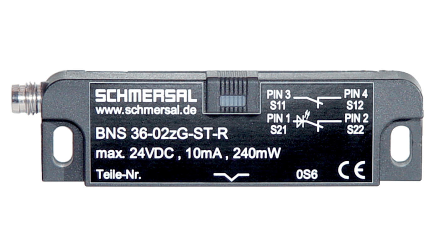 Schmersal BNS 36 M8 Berührungsloser Sicherheitsschalter aus Glasfaserverstärkter Thermoplast, 2, Magnet