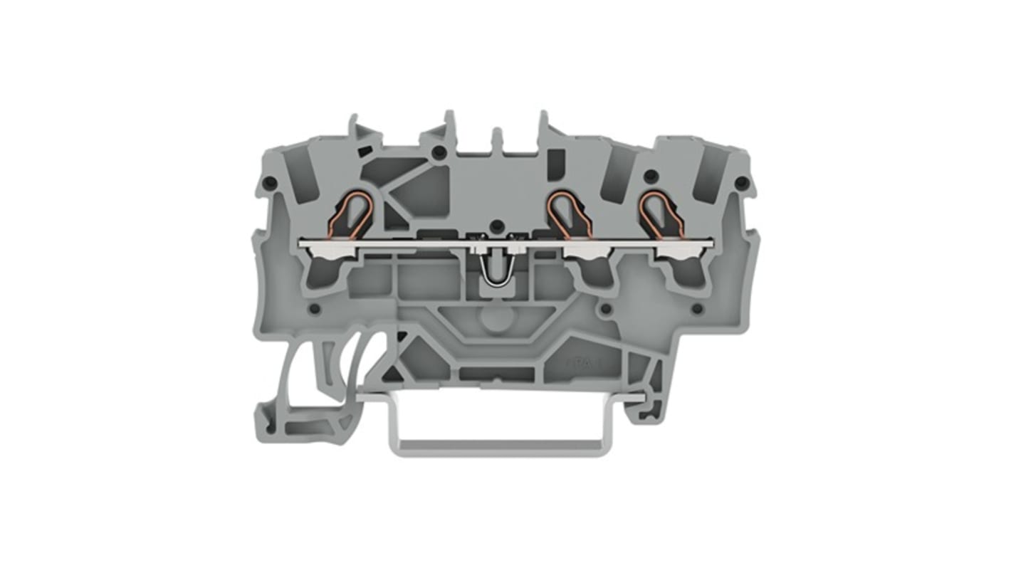 Wago 22 (TOPJOB S) Series Grey Terminal Block, 1.5mm², 1-Level, Push In Spring Termination, ATEX, EAC Ex, Ex, IECEx