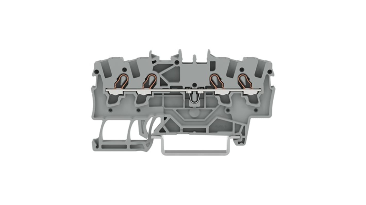 Wago 22 (TOPJOB S) Verbindungsklemme Grau, 1.5mm², Einsteck-Federkontakt