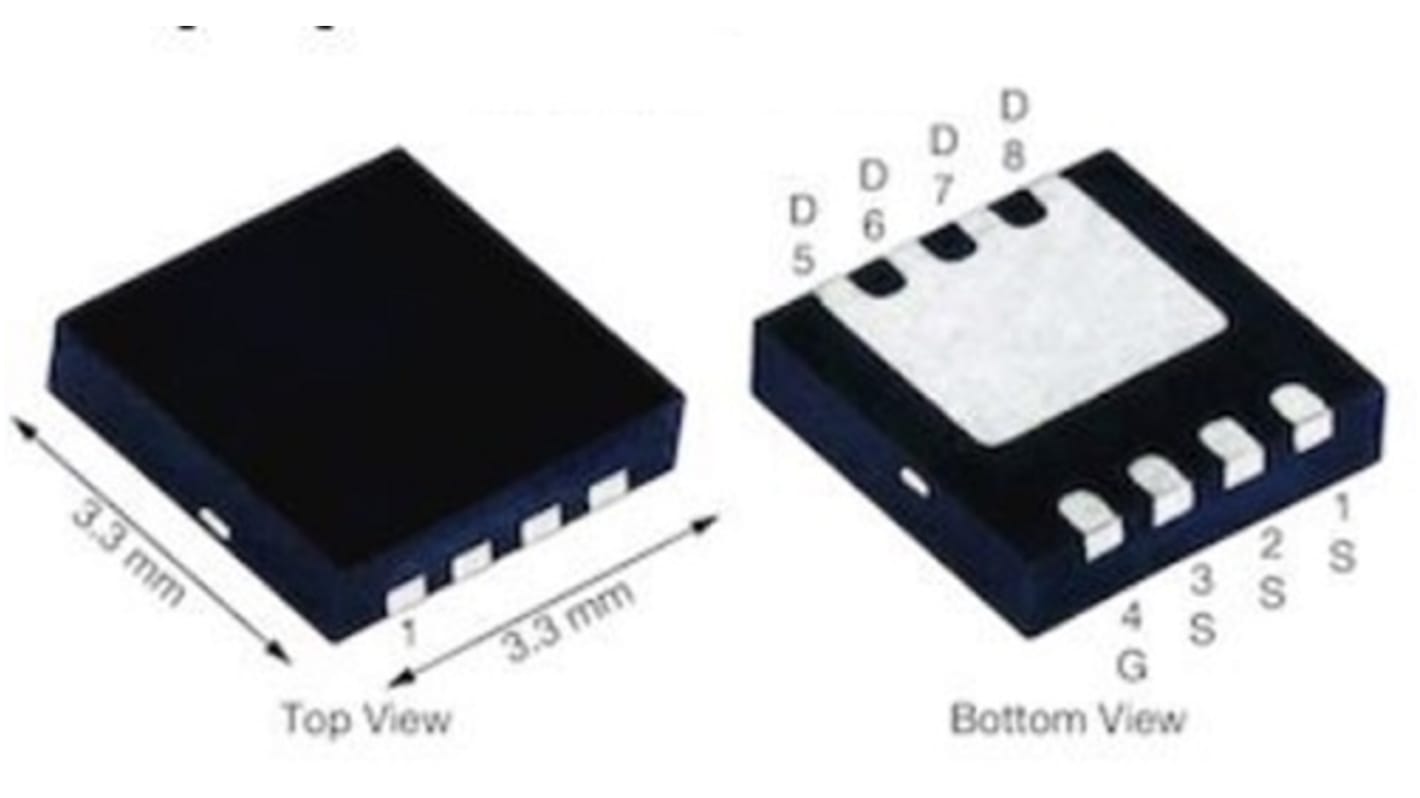 N-Channel MOSFET, 178.3 A, 30 V, 8-Pin PowerPAK 1212-8S Vishay SISS66DN-T1-GE3