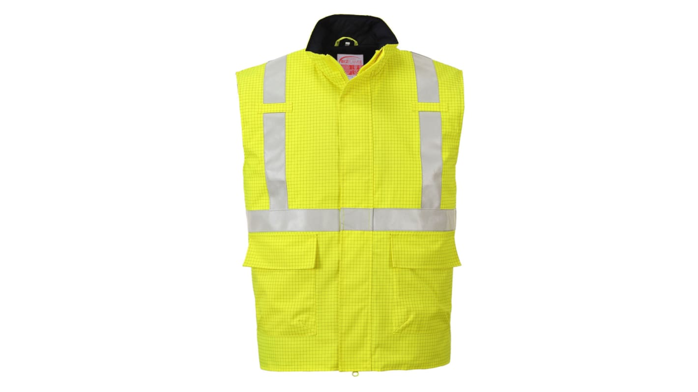 Bodywarmer Portwest S776 Unisexe, Jaune, taille M, Retardateur de flamme