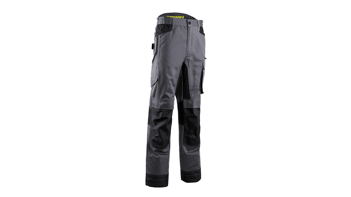 Coverguard 5BRP050 Black, Grey 40% Polyester, 60% Cotton Abrasion Resistant Trousers, 116 → 123cm Waist