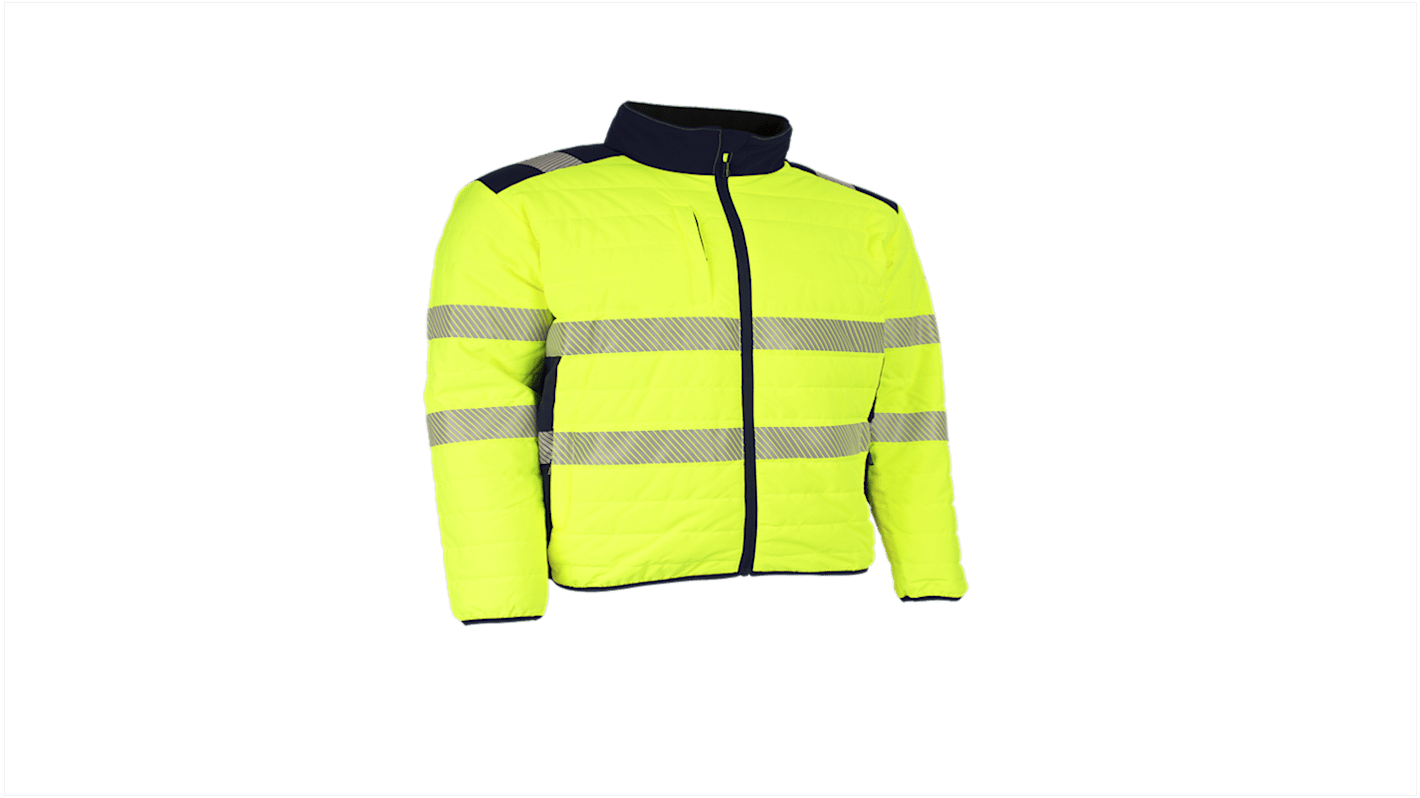 Chaleco acolchado de alta visibilidad Unisex Coverguard de color Negro/verde/blanco/amarillo, talla XXL