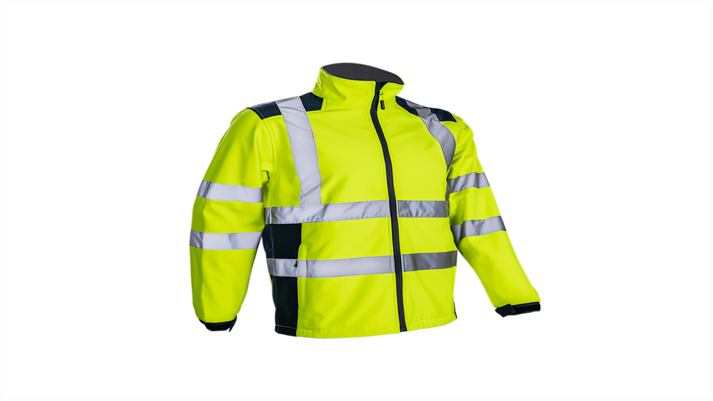 Coverguard 5KPA17 Yellow Unisex Hi Vis Softshell Jacket, XXL