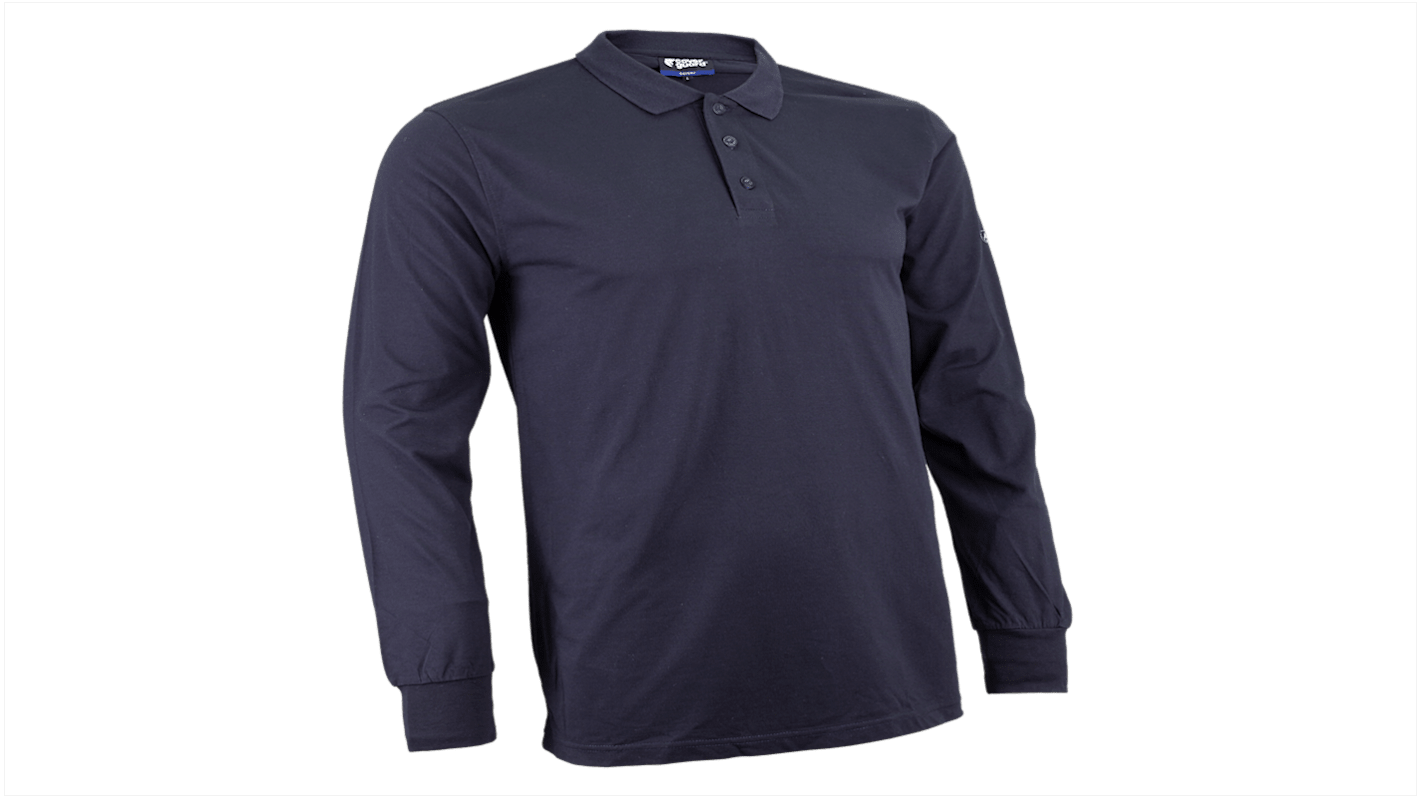 Polo Coverguard 5LAU120, Bleu marine, taille M, en 1 % de fibres antistatiques, 39 % de coton, 60 % de modacrylique