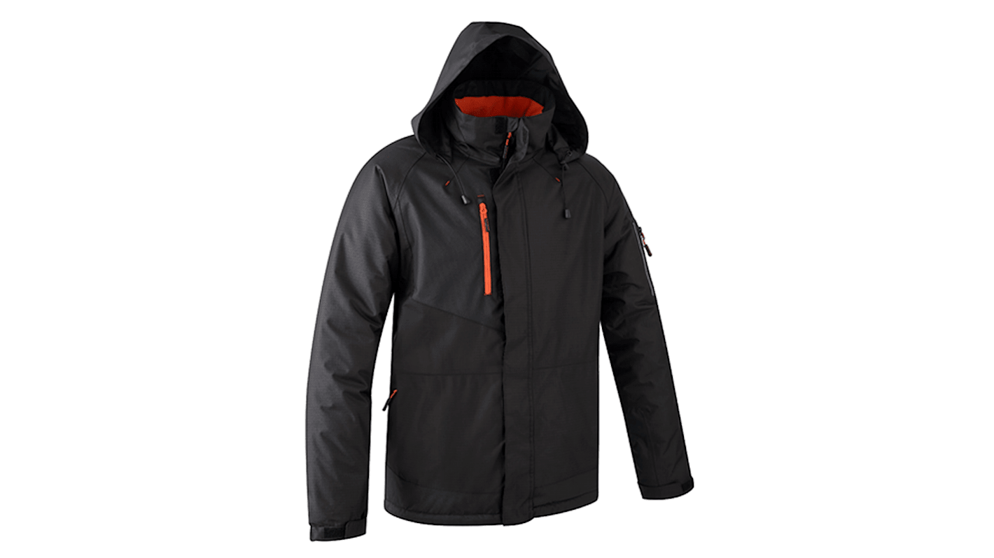 Chaqueta de parka Coverguard de color Negro, talla M, para , Unisex, serie 5YUZ450, 100 % poliéster