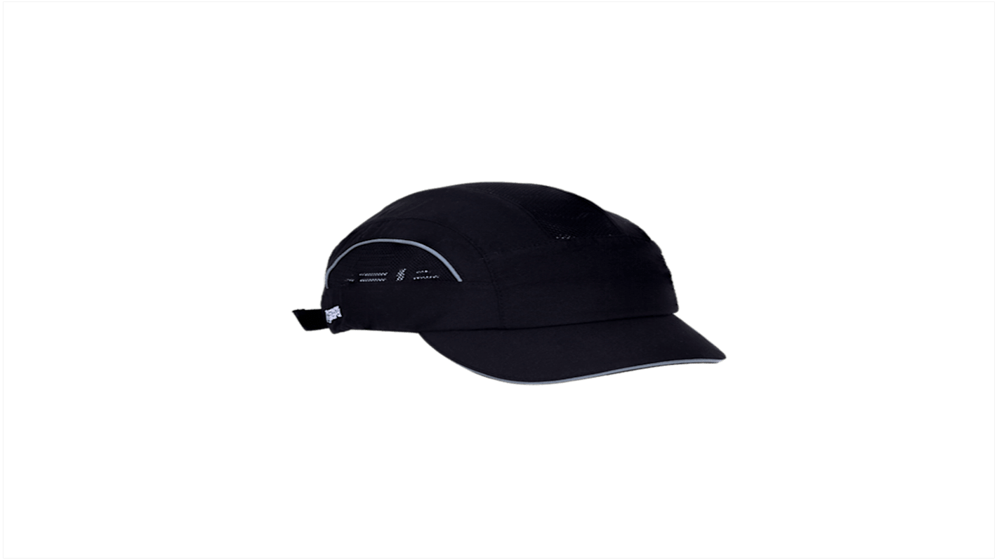 Coverguard Black Standard Peak Bump Cap, ABS Protective Material