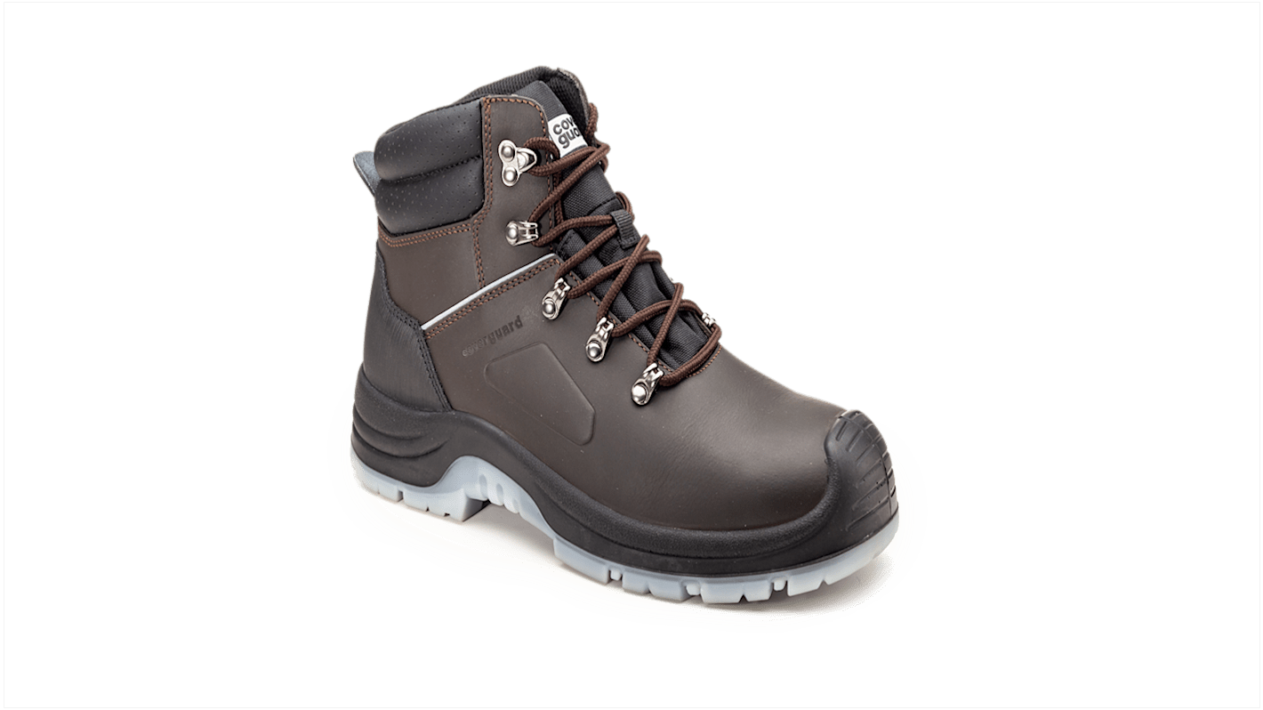 Coverguard 9STH370 Unisex Brown Composite Toe Capped Safety Shoes, UK 3.5, EU 36