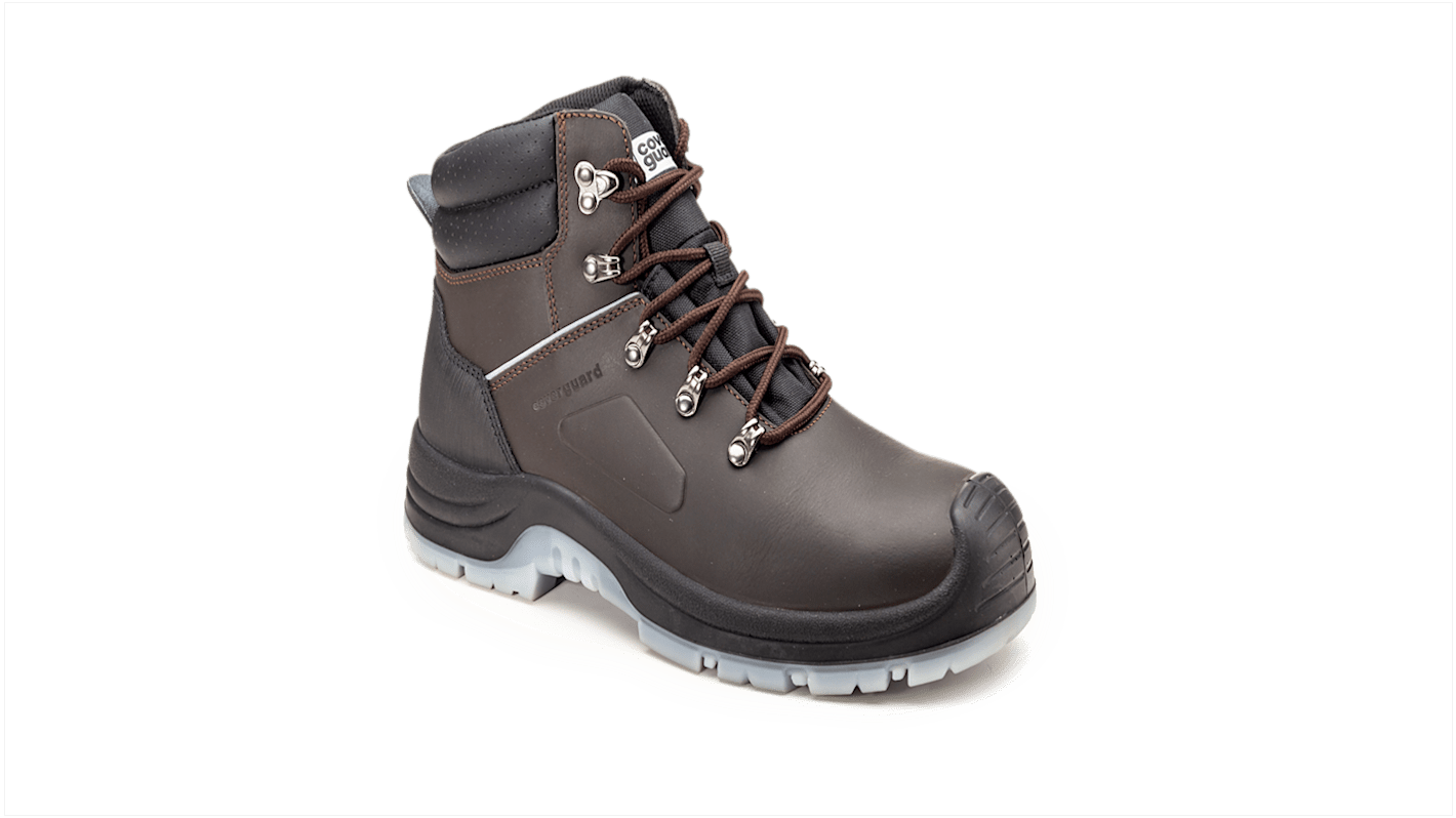 Coverguard 9STH370 Unisex Brown Composite  Toe Capped Safety Shoes, UK 3.5, EU 36