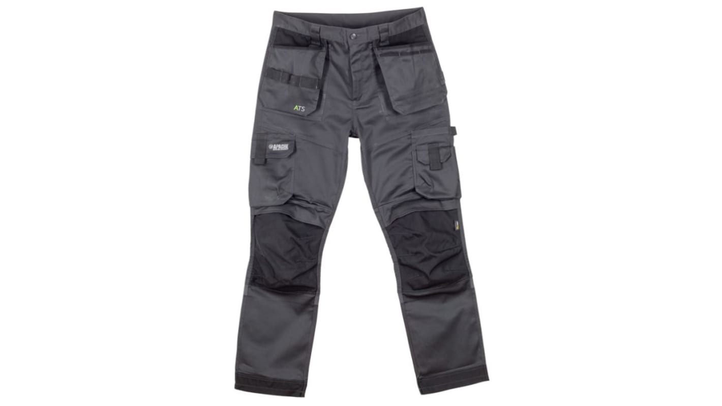 Pantalon Apache ATS 3D Stretch Holster, 71cm Unisexe, Gris en 35 % coton, 65 % polyester, Confortable, Souple