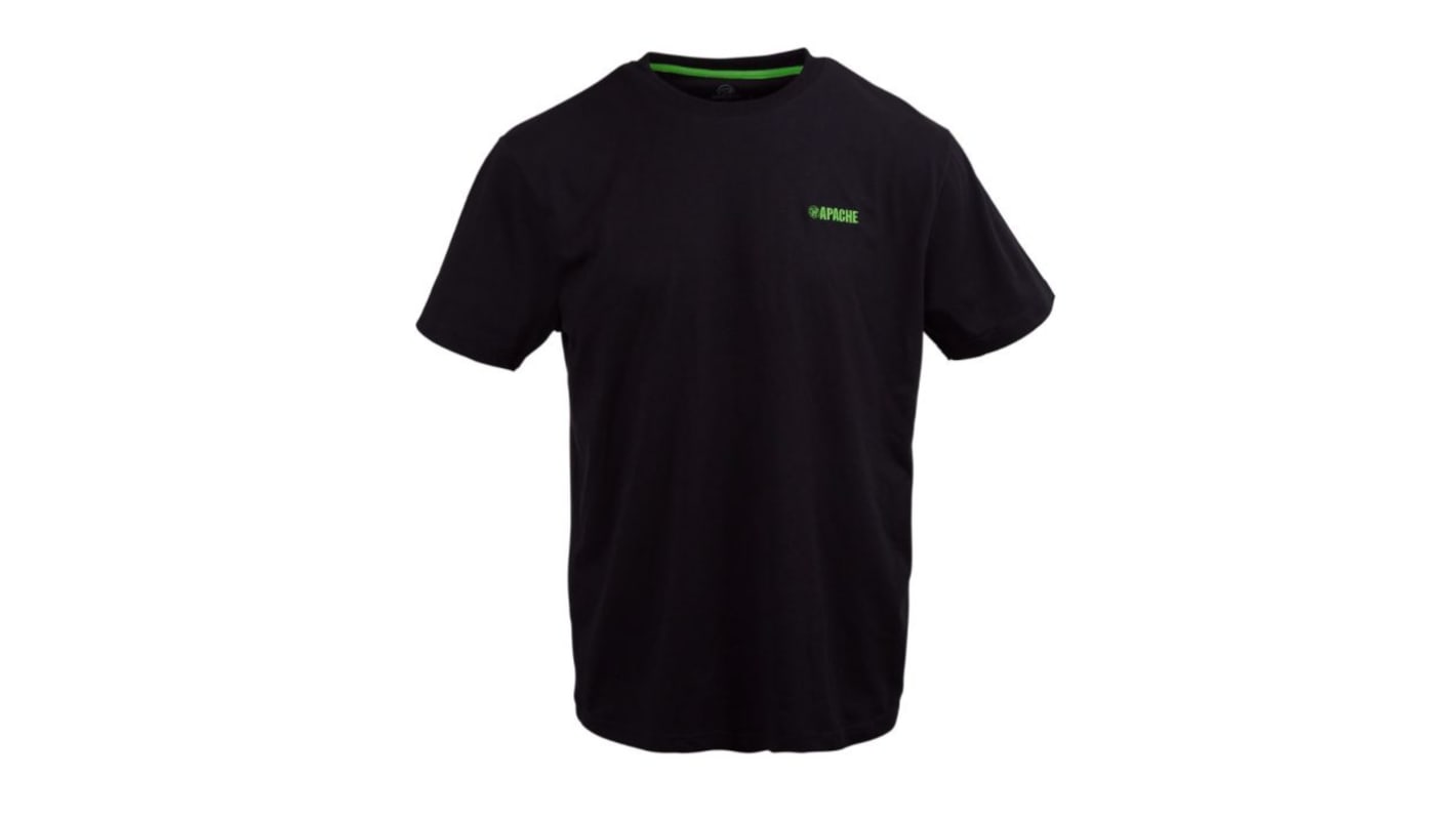 Apache Black 35% Cotton, 65% Polyester Short Sleeve T-Shirt, UK- XL, EUR- XL