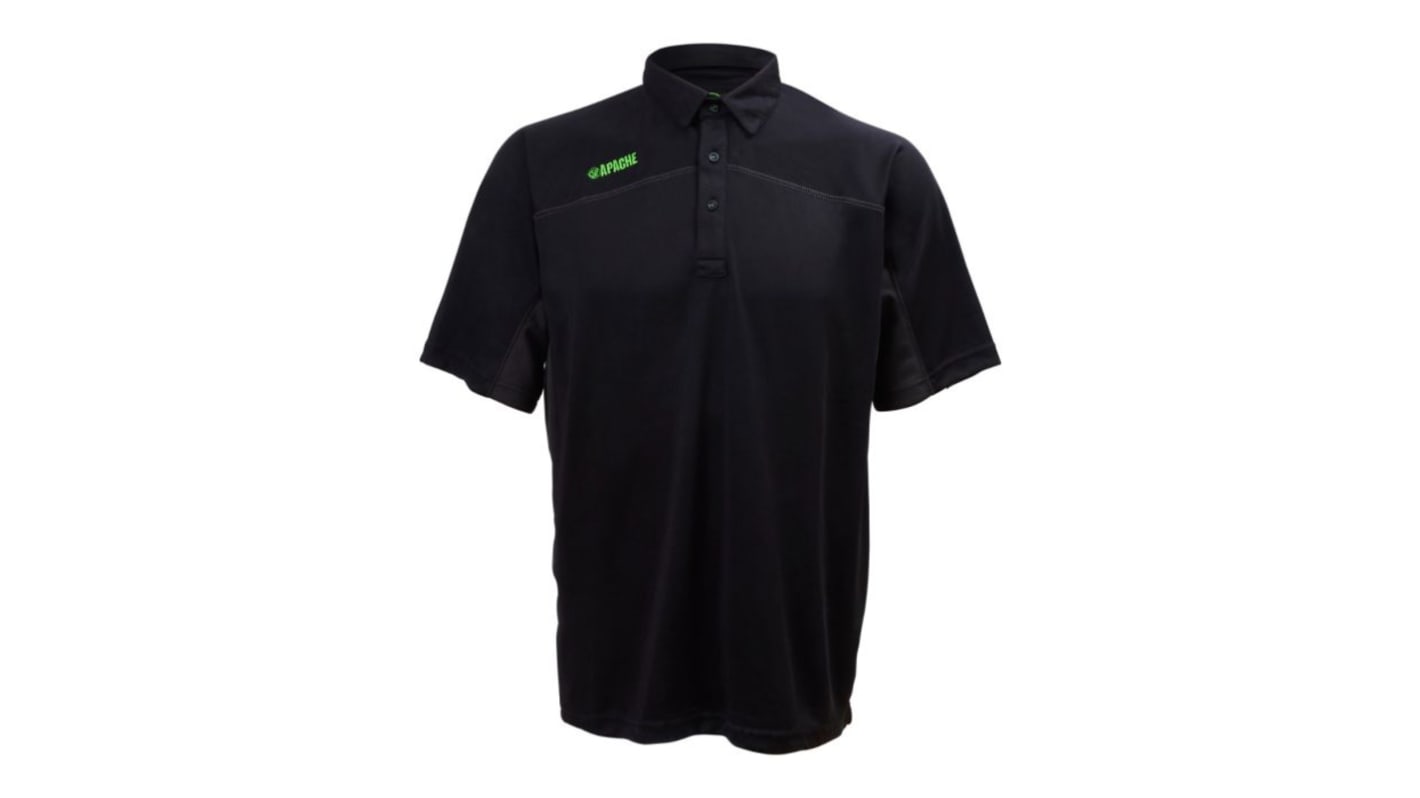 Polo Apache Langley, Noir, taille L, en 100 % polyester