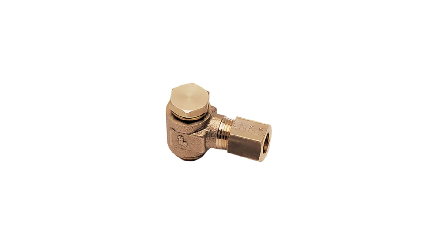 Legris Brass Pipe Fitting, Straight Compression Stud Fitting, Male BSPP 1/8in 6mm