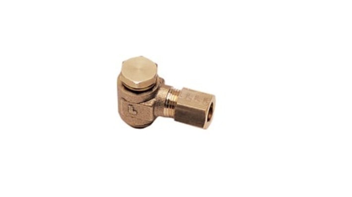 Legris Brass Pipe Fitting, Straight Compression Stud Fitting, Male BSPP 1/4in 6mm