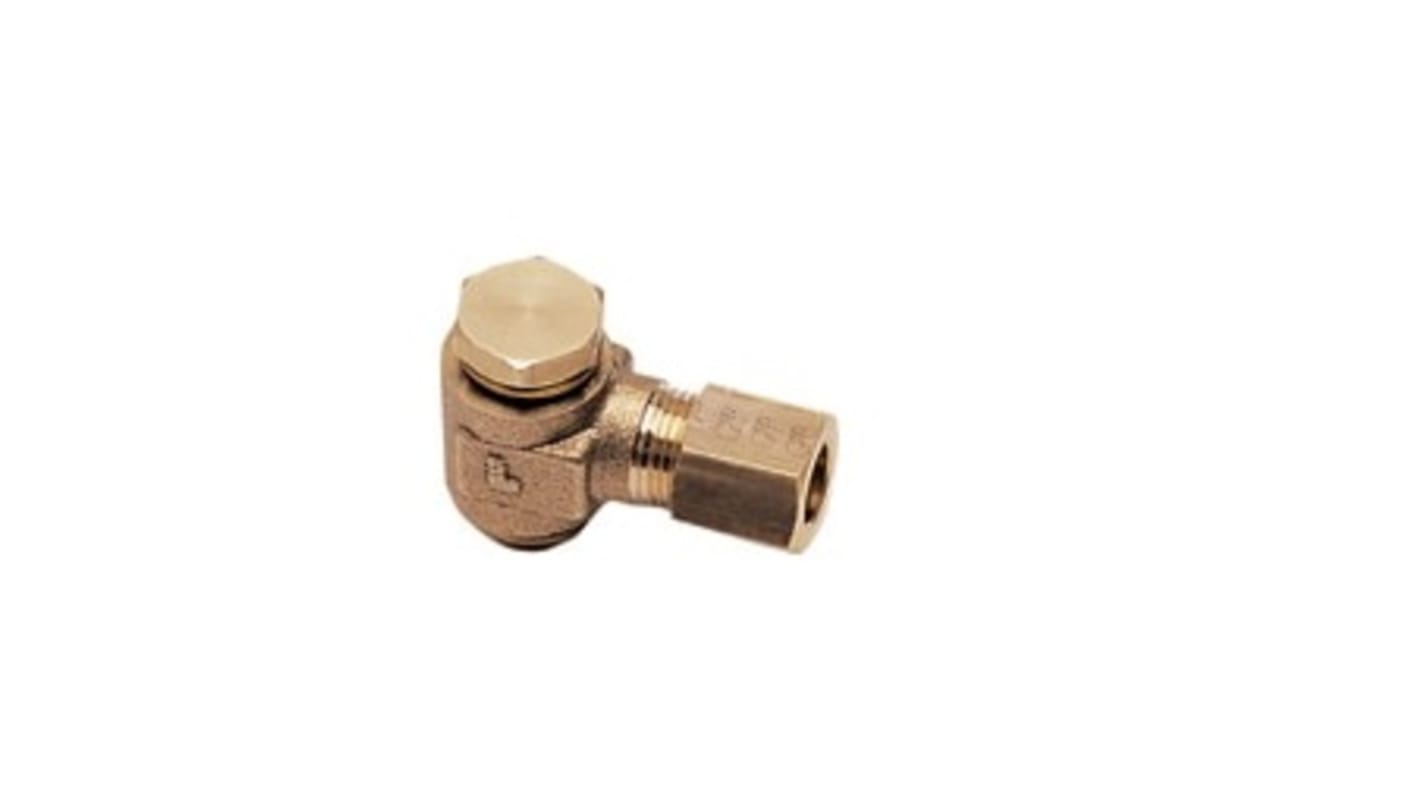 Legris Brass Pipe Fitting, Straight Compression Stud Fitting, Male BSPP 1/4in 8mm