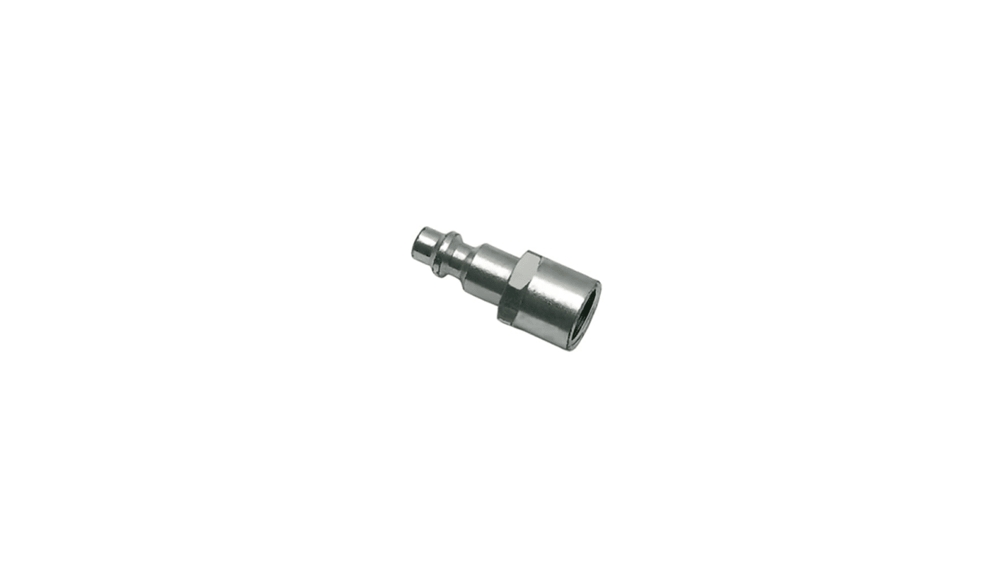 Legris Zinc Plated Steel Female Pneumatic Quick Connect Coupling, G 1/4 Threaded