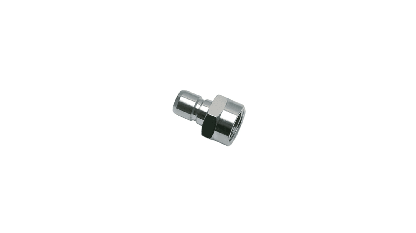 Legris Nickel Plated Brass Pneumatic Quick Connect Coupling, G 1/4 Threaded