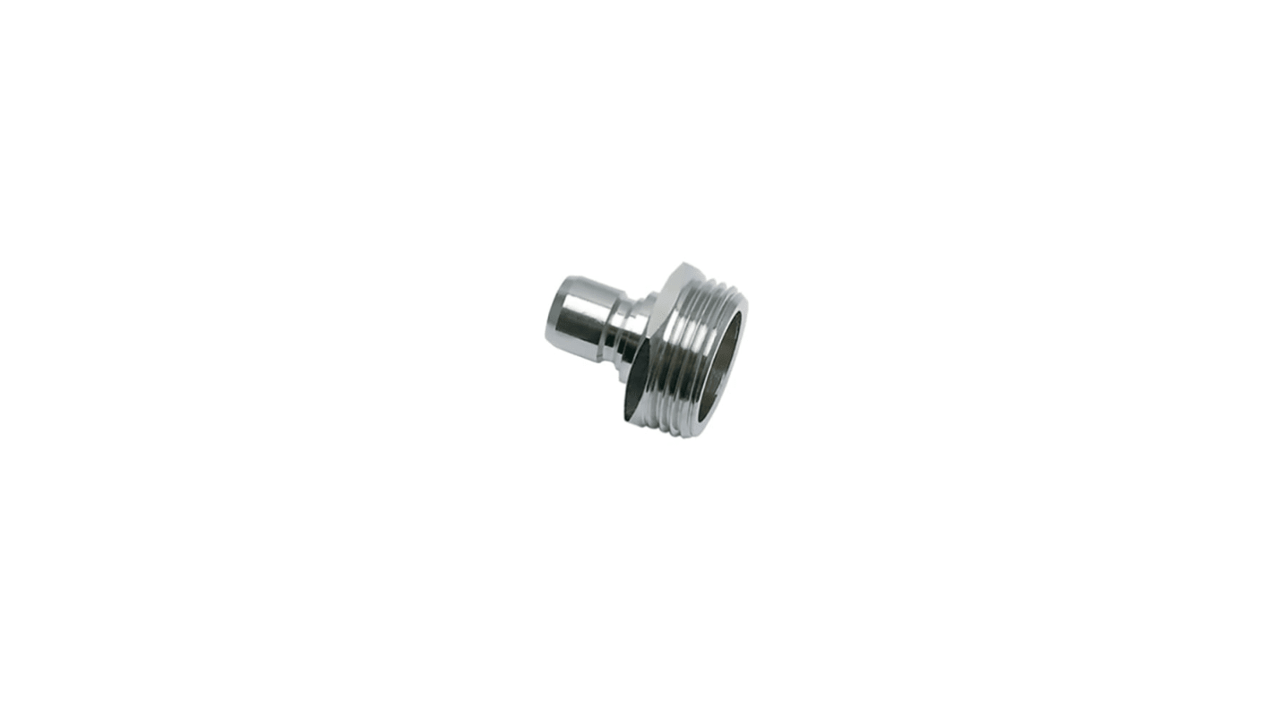 Legris Nickel Plated Brass Male Pneumatic Quick Connect Coupling, G 3/8 Threaded