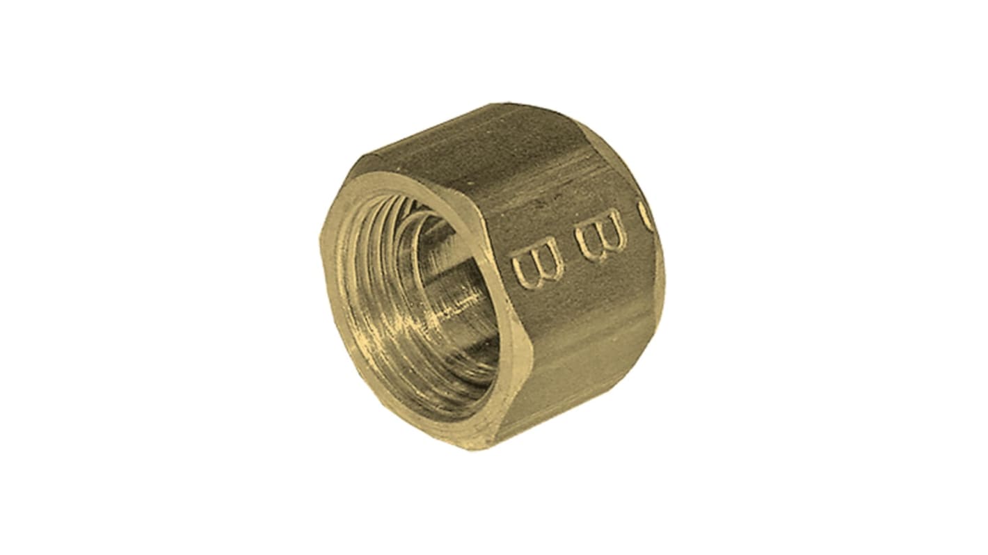 Legris Brass Pipe Fitting, Straight Compression Nut, Female Compression 4mm