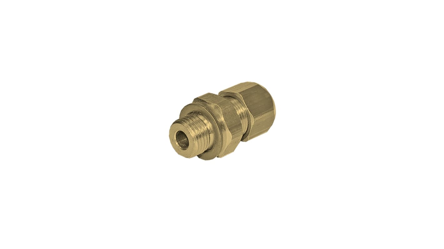 Legris Brass Pipe Fitting, Straight Compression Stud Fitting, Male Metric M5X0.8 4mm