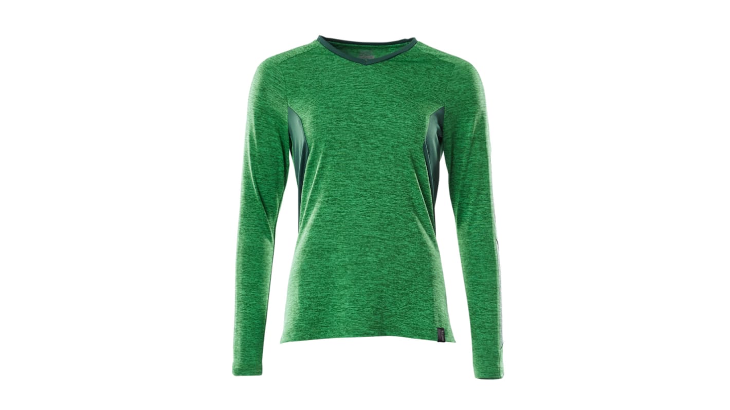 Mascot Workwear Green 45% Polyester, 55% Coolmax Pro Long Sleeve T-Shirt, UK- M