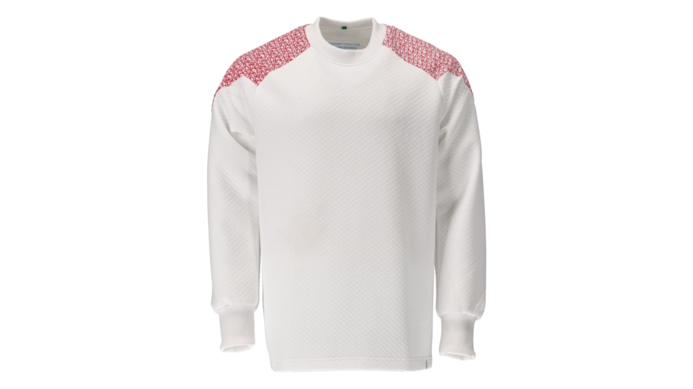 Mascot Workwear 20084-932 Unisex Sweatshirt, 15 % Baumwolle, 85% Polyester Weiß/Rot, Größe XXL