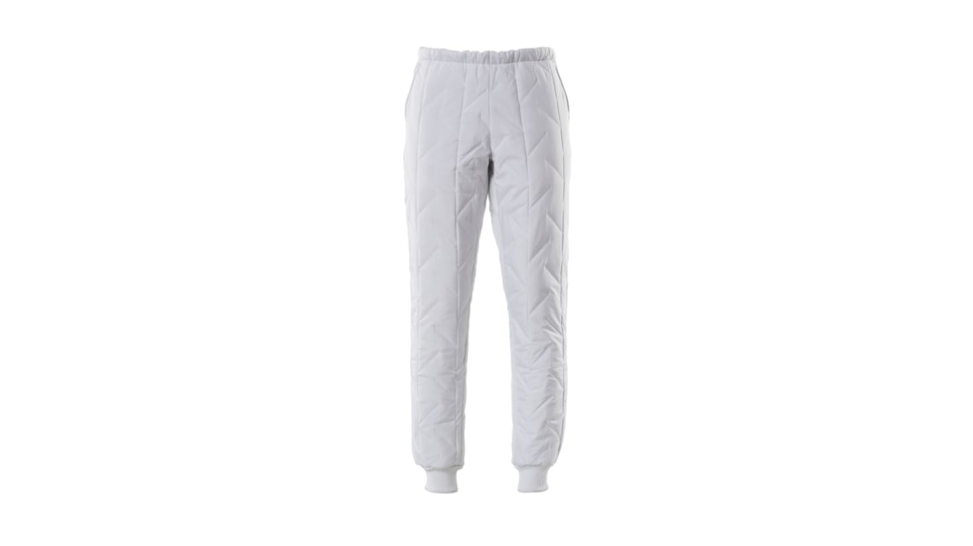 Mascot Workwear 20090-318 White Men, Women's 100% Polyester Water Repellent Trousers 58in, 148cm Waist