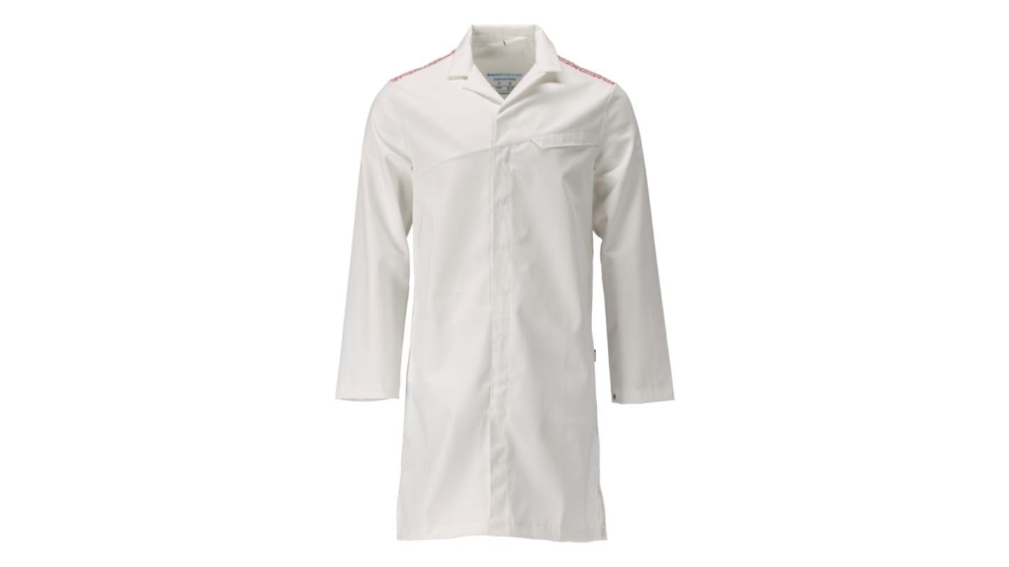 Bata de laboratorio reutilizable para hombre Mascot Workwear de color Blanco/rojo, talla 3XL