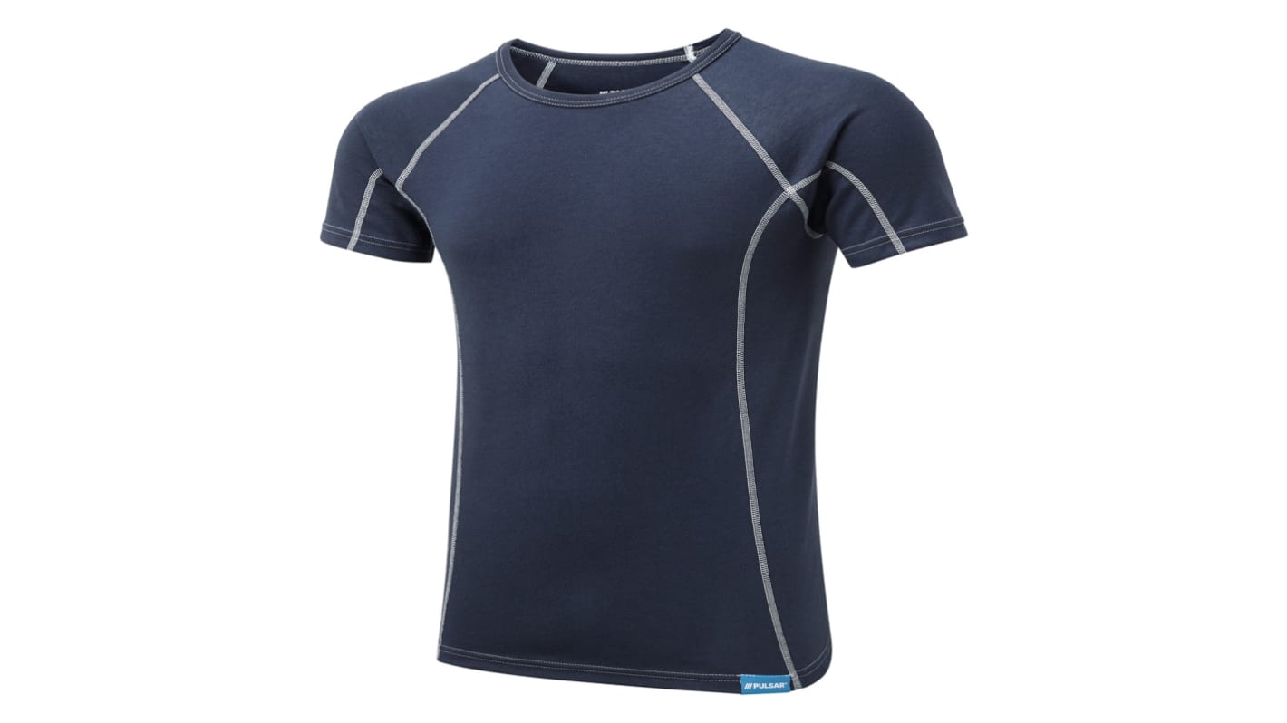 T-shirt thermiquemanches courtes M Bleu marine Praybourne en 50 % polyester, 50 % Viloft