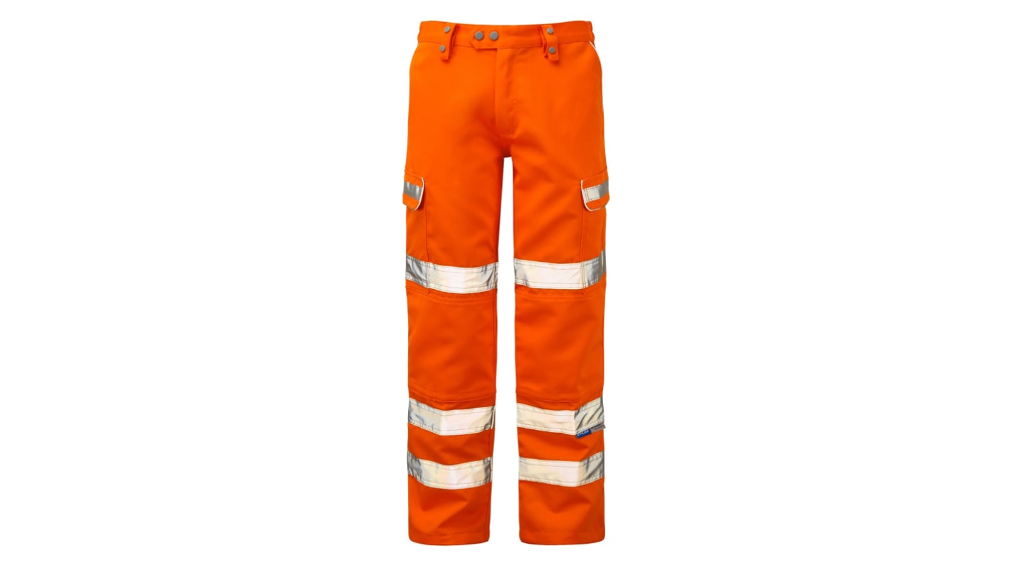 Pantalones de alta visibilidad Praybourne, talla 44plg, de color Naranja, Hidrófugo