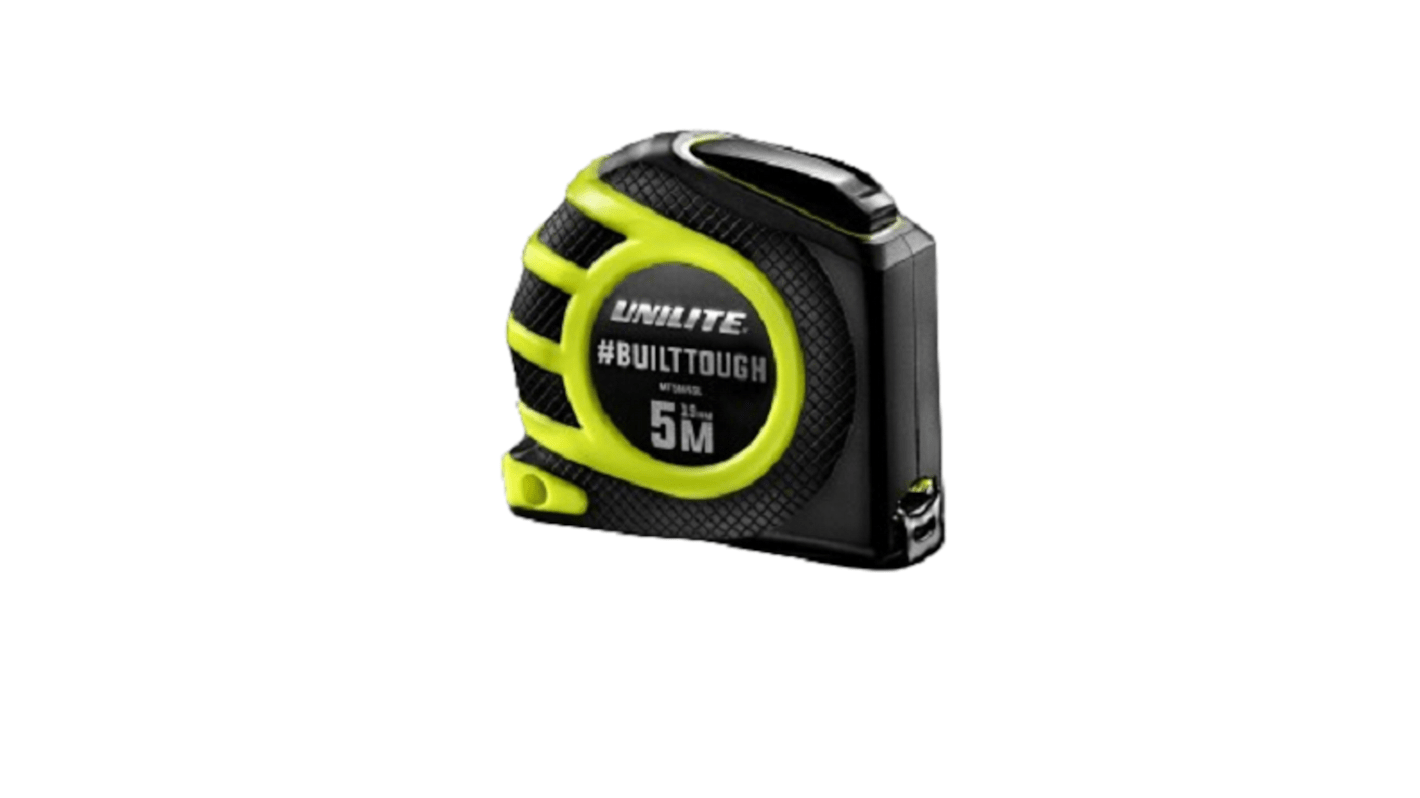 Cinta métrica Unilite MT5 de 5m, anchura 19 mm con sistemas imperial y métrico